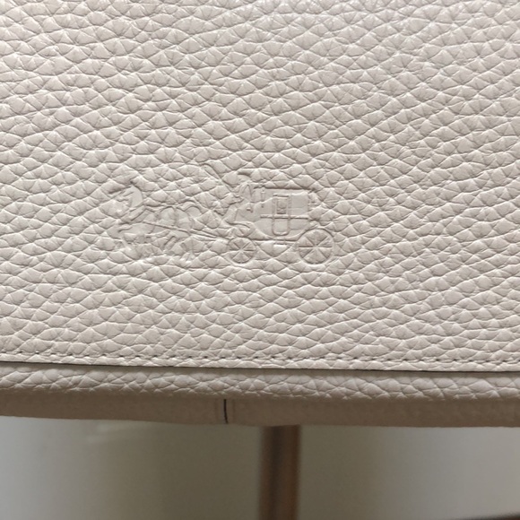 Coach Dakota Rivets Flap Top Chalk Leather Bag - Picture 6 of 12